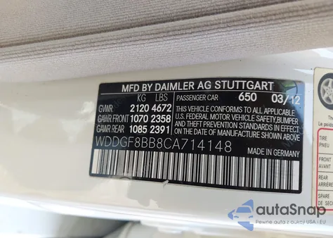 2012 Mercedes-Benz C 300 Luxury 4Matic/Sport 4Matic from USA, damaged, VIN WDDGF8BB8CA714148